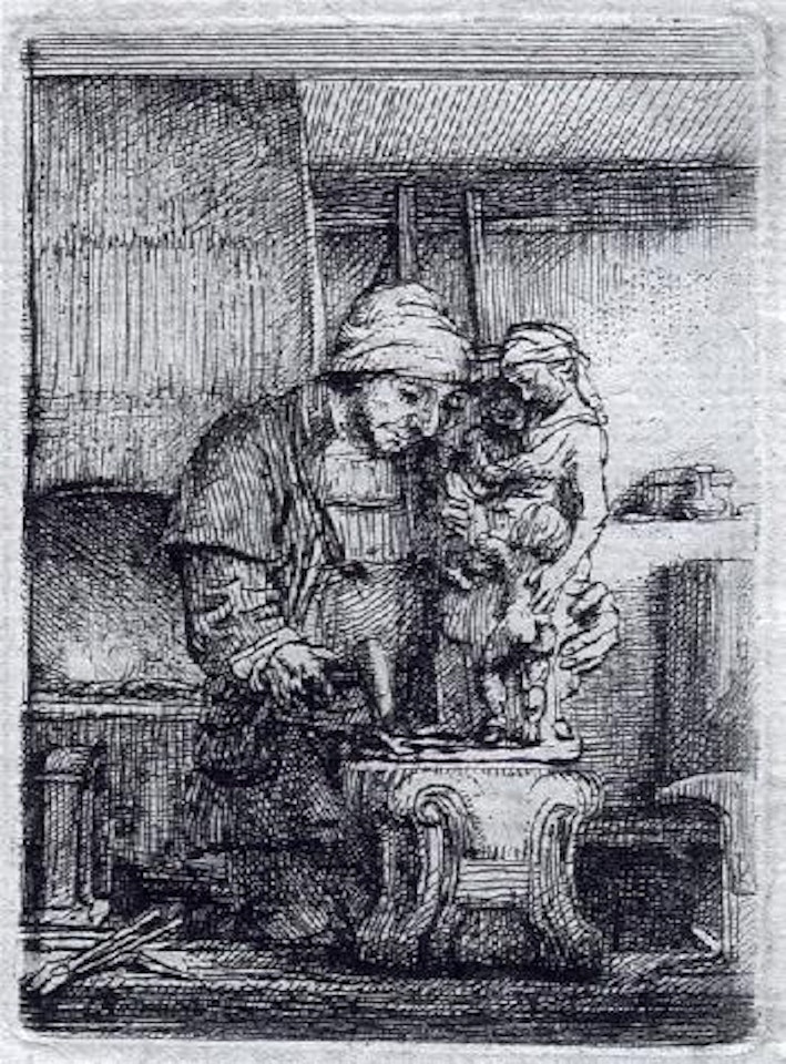 Der Goldschmied by Attributed to Rembrandt Harmensz van Rijn