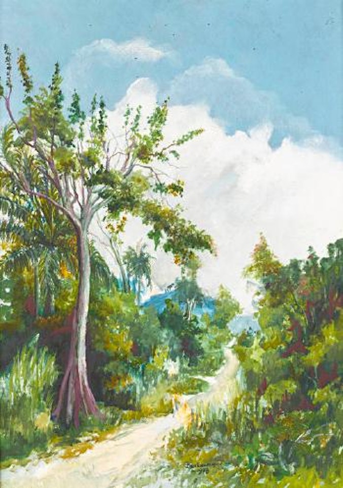 The tree by the forest track by Ben Enwonwu