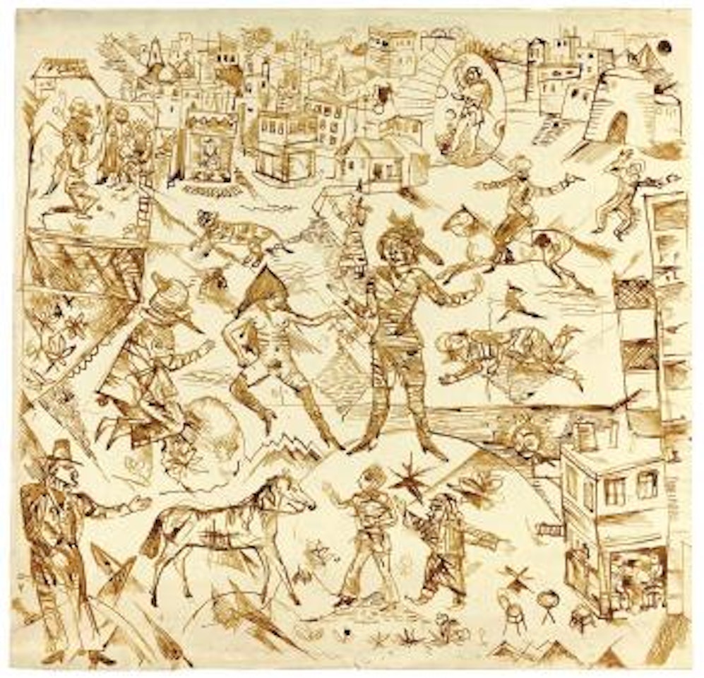 Ohne Titel (Dadaistische Zeichnung) by Rudolf Schlichter