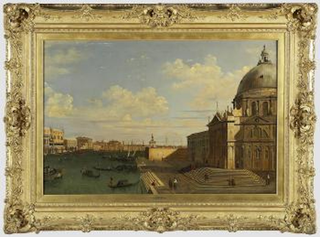 Venice-the entrance of the Grand Canal, looking east with the Santa Maria Della Salute by Canaletto