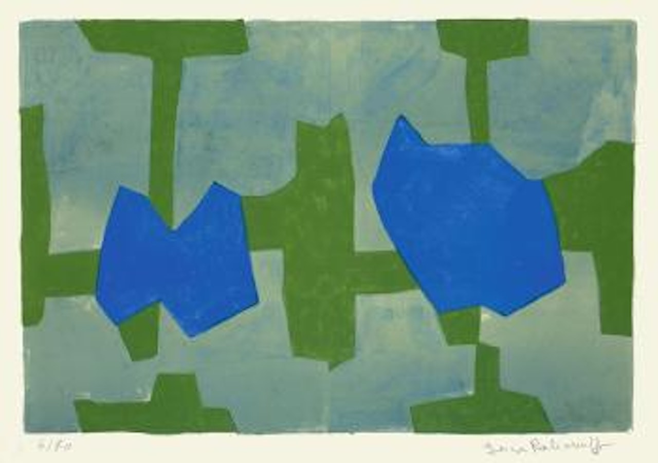 Komposition in Blau und Grün by Serge Poliakoff