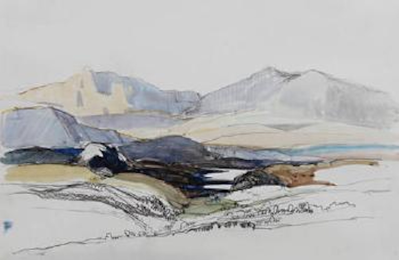 Mountain landscape study by William Russell Flint