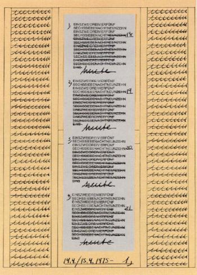 Ohne Titel (Variation) by Hanne Darboven