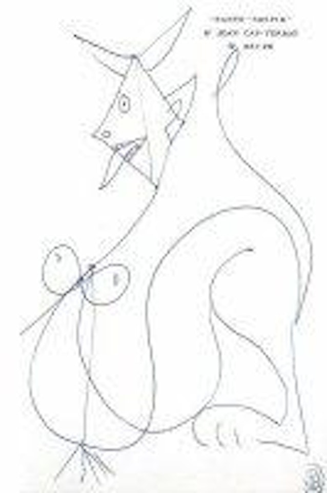 Sphinx de profil by Jean Cocteau