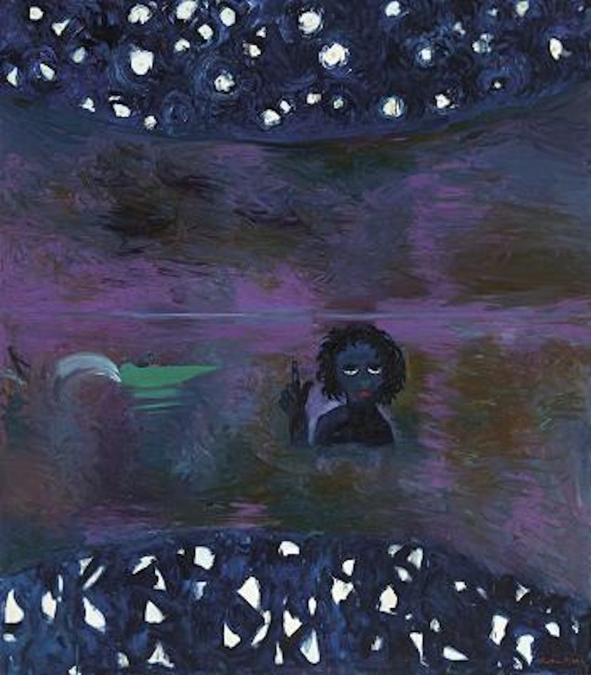 Skier with Aboriginal Pointing by Arthur Merric Bloomfield Boyd