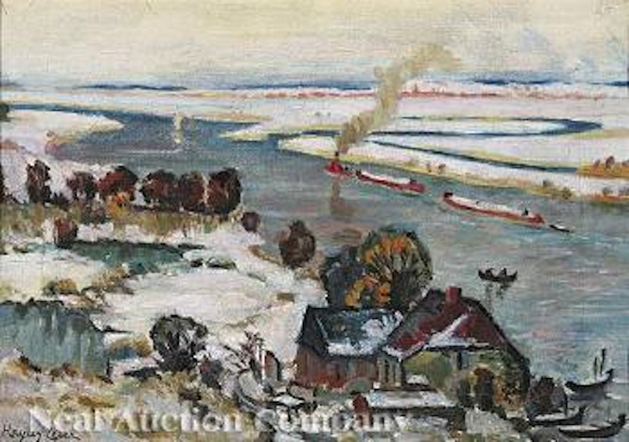 Winter barges, St. Ives by Hayley Lever