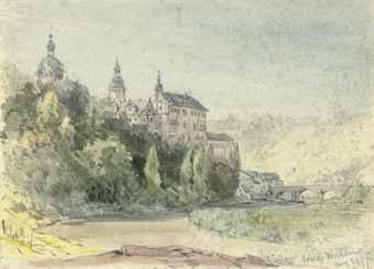View of Schloss Weilburg on the Lahn, Germany by William Callow