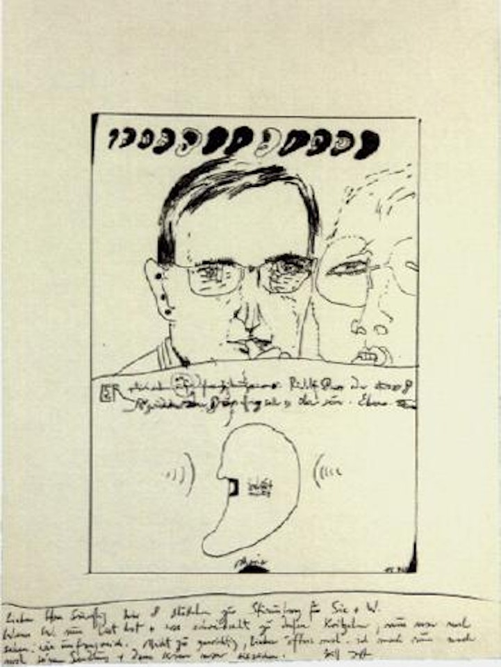 Doppelporträt Horst Janssen und Heinz Saueressig by Horst Janssen