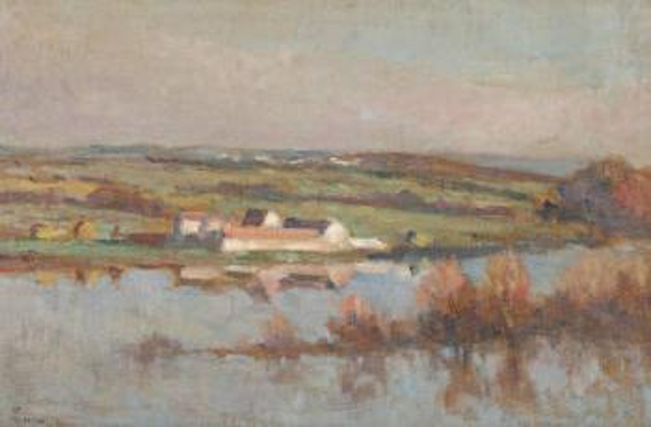 Les fermes Guernes à Rolleboise by Maximilien Luce