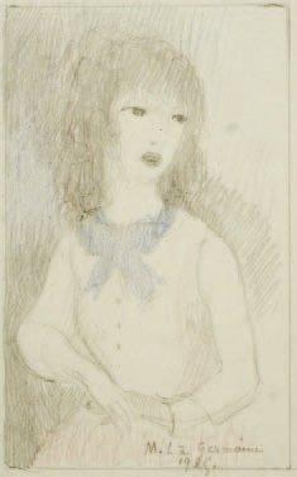 Jeune femme au foulard bleu by Marie Laurencin