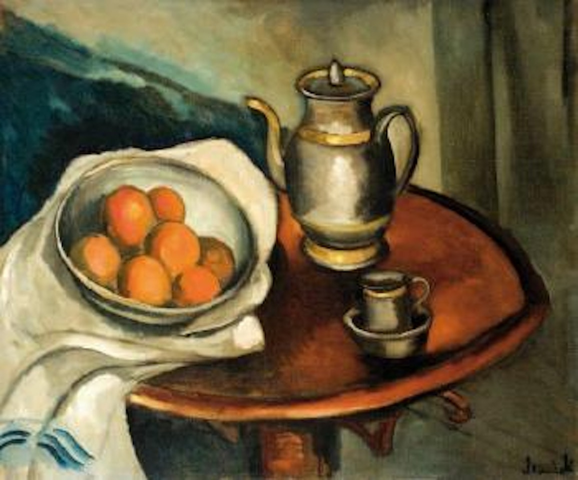 Les oranges et la cafetière by Maurice de Vlaminck