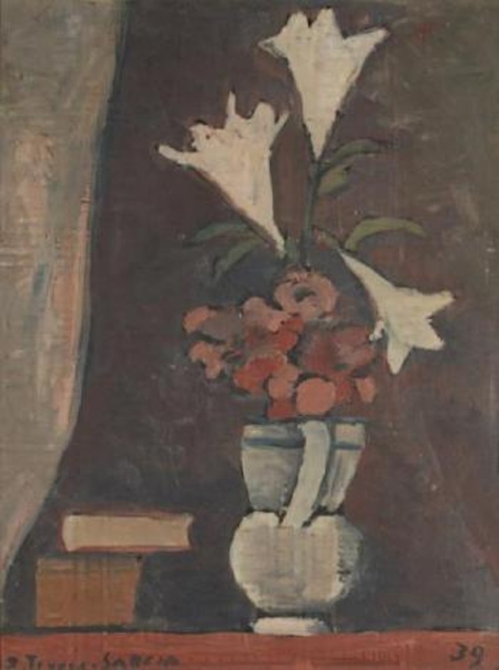 Bouquet de fleurs dans un vase by Joaquín Torres-García