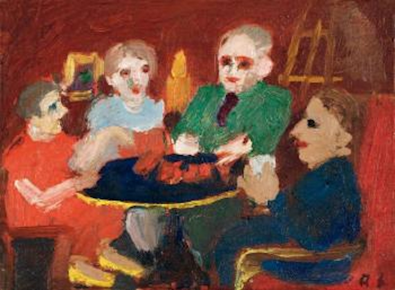 Lanskoy jouant aux cartes avec sa femme by André Lanskoy