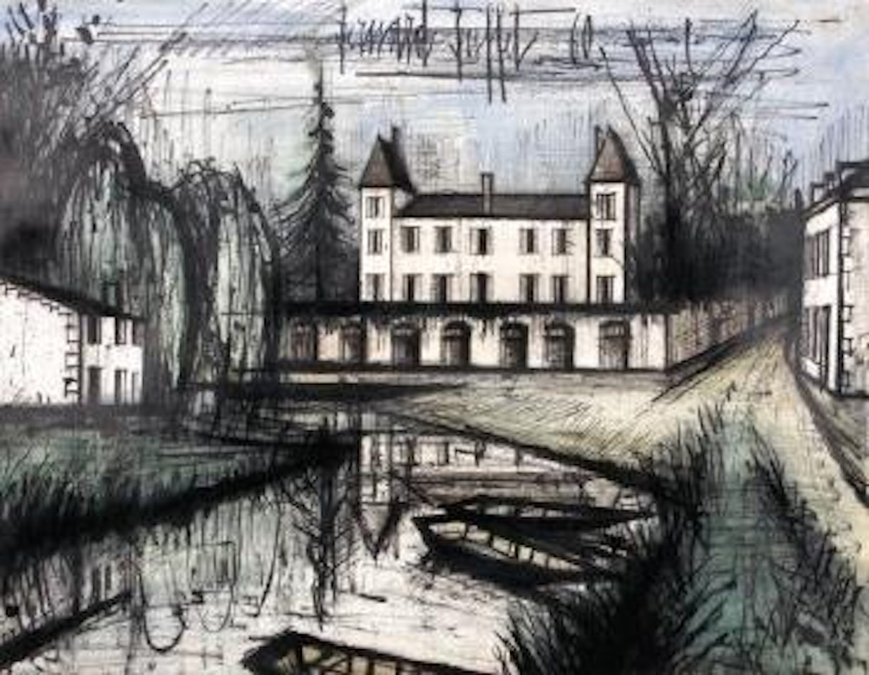 Château près de la rivière by Bernard Buffet