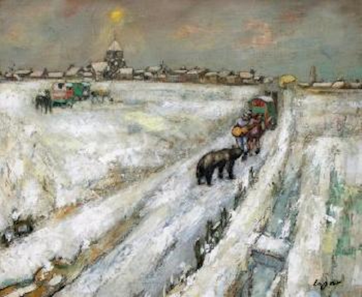 Les bohémiens en hiver by Celso Lagar