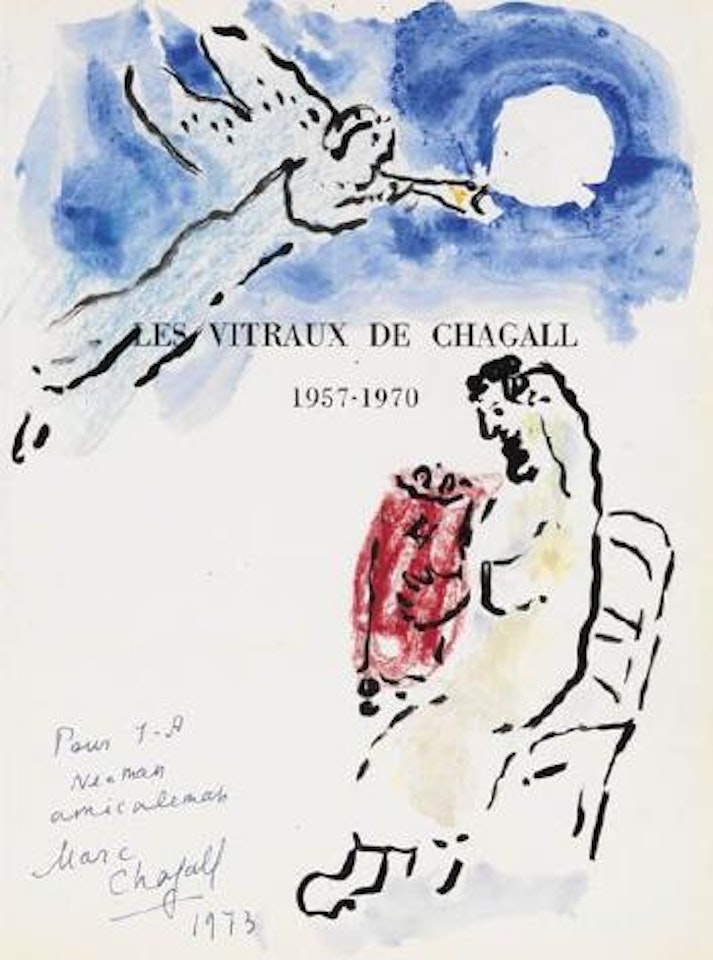 Juif a la Thora et Ange by Marc Chagall