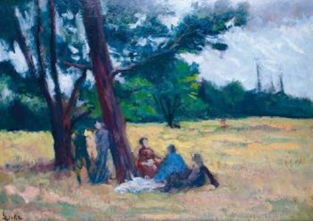 Le déjeuner sous les arbres by Maximilien Luce