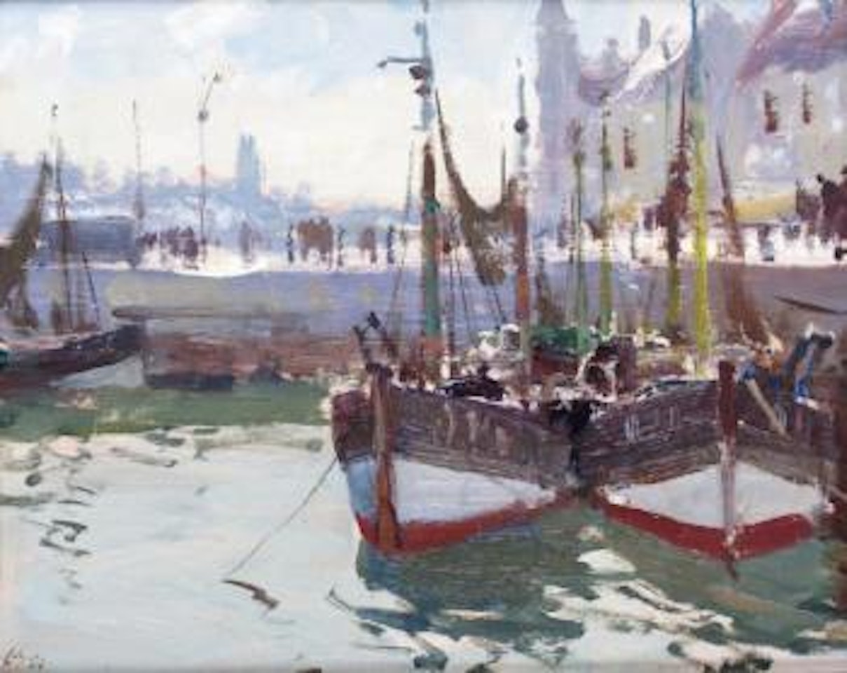 Shrimp boats, Ostend by Edward Seago