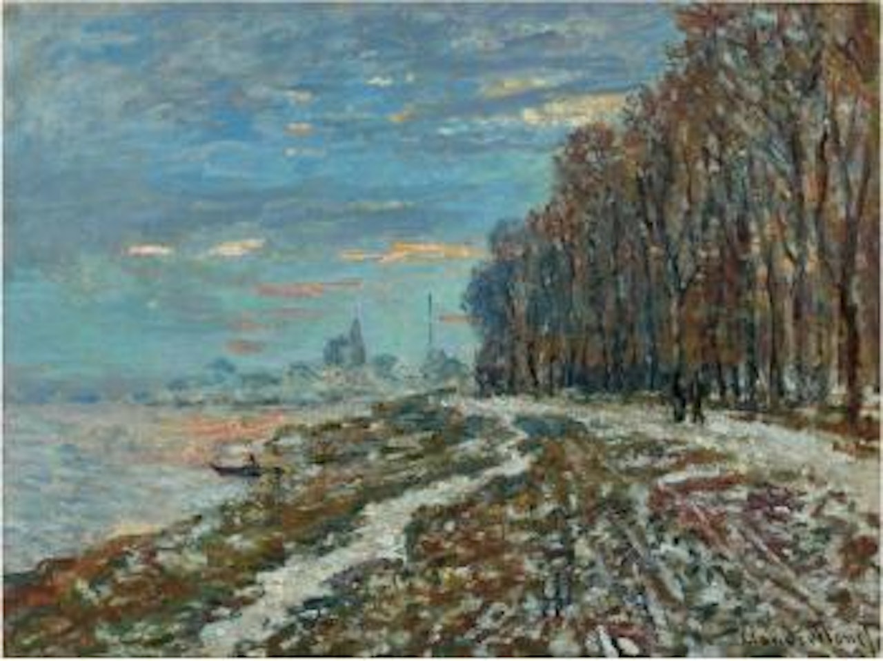 La promenade d'Argenteuil, un soir d'hiver by Claude Monet