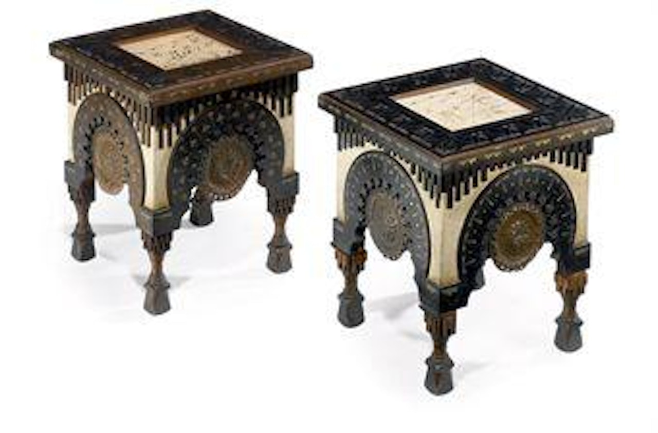 Pair Of Stools by Carlo Bugatti