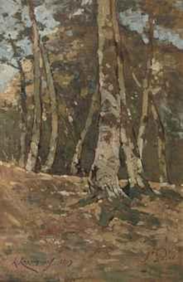 The forest of Saint-Privé by Henri Harpignies