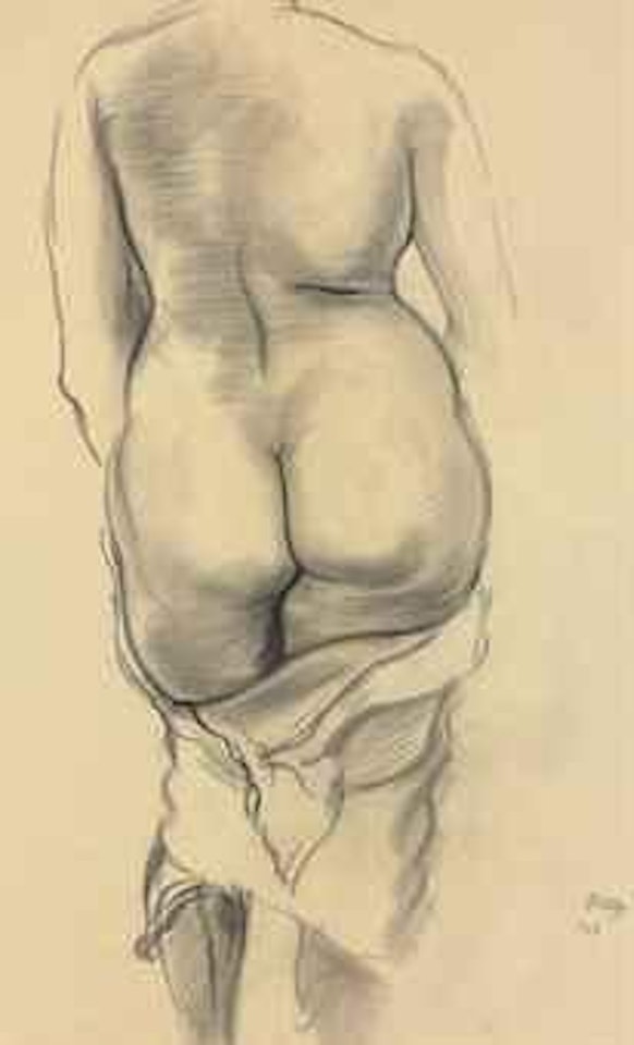 Standing Female Nude from Behind by George Grosz