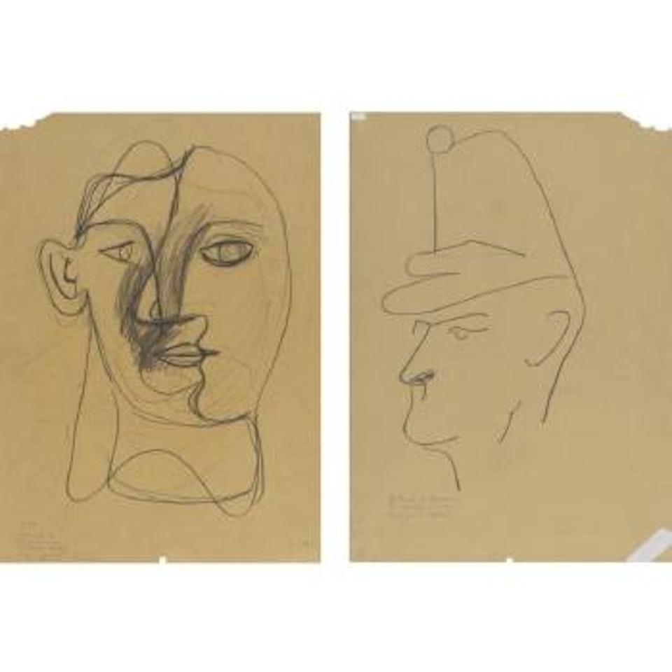 Portrait Of Elinor Graham (Recto); Portrait Of John Graham (Verso) (Double-sided Drawing) by Arshile Gorky