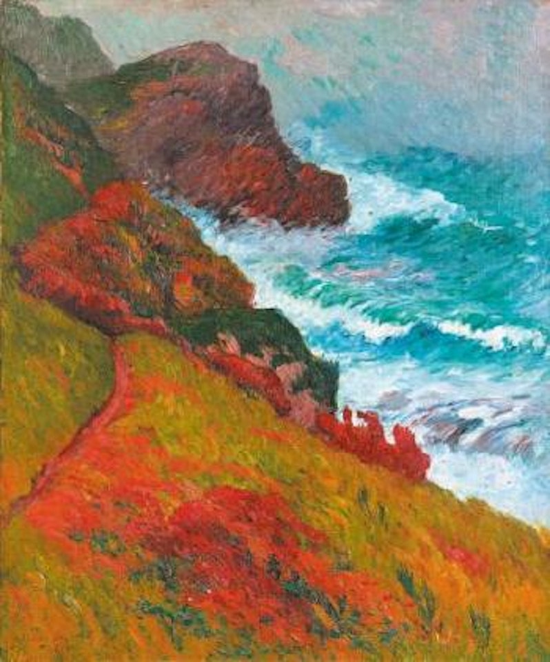Falaises par grosse mer by Henry Moret