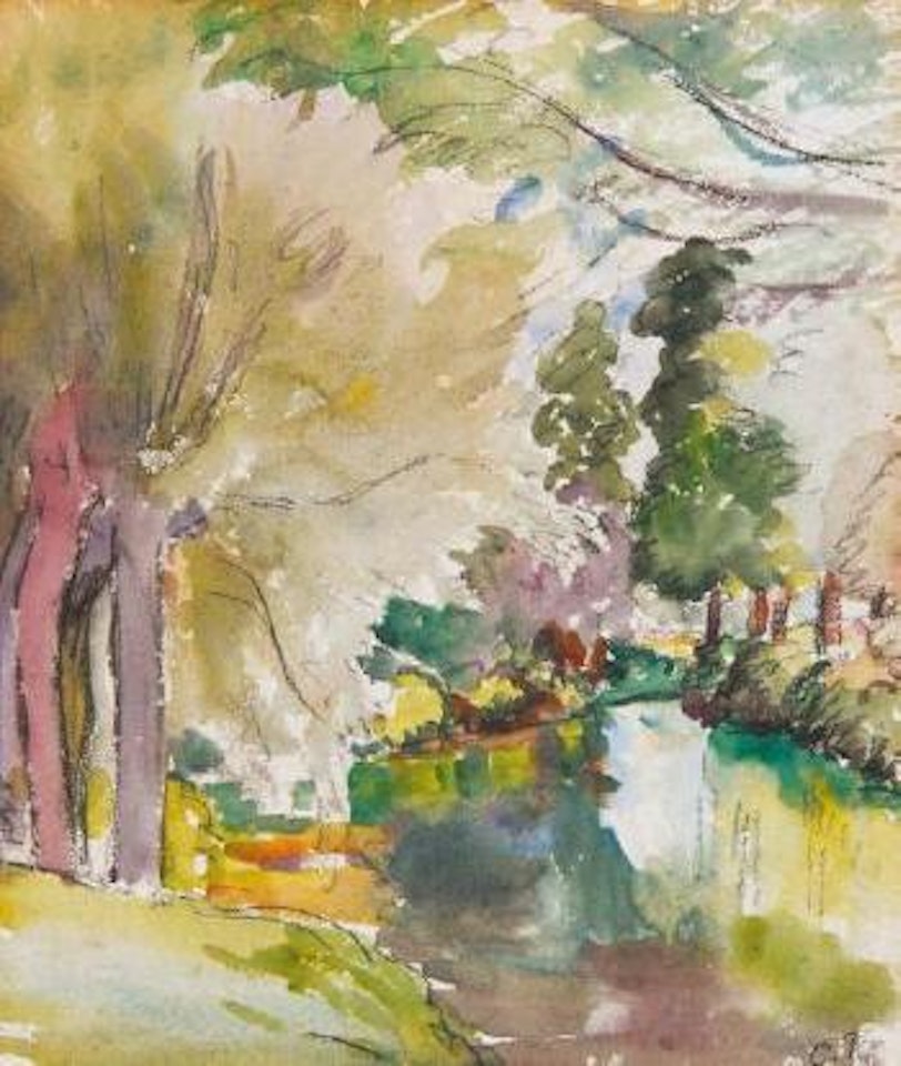 Bords de l'Epte à Eragny by Camille Pissarro