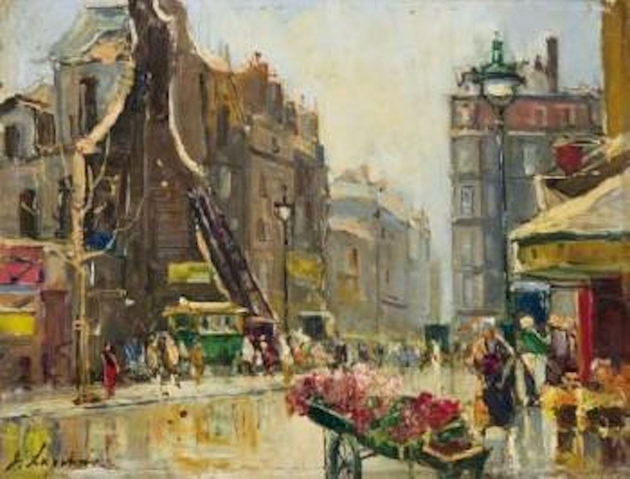 Paris, marchande de quatre saisons by Georgij Aleksandrovic Lapschin