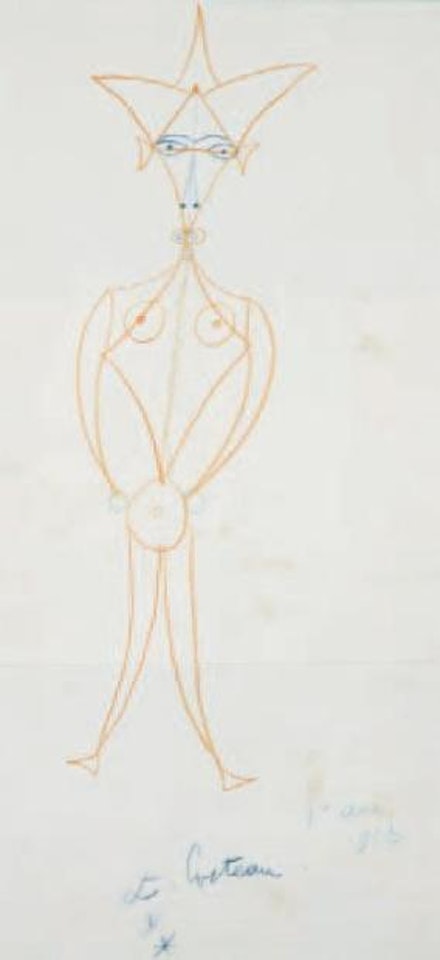 Personnage au chapeau by Jean Cocteau