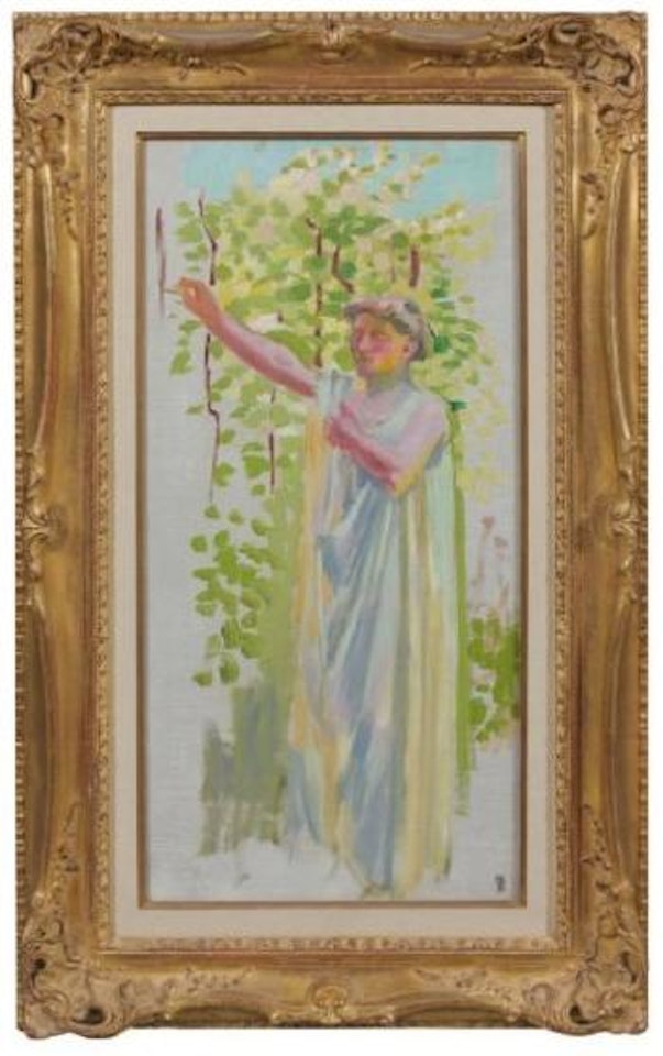 Modèle drapé au jardin by Maurice Denis