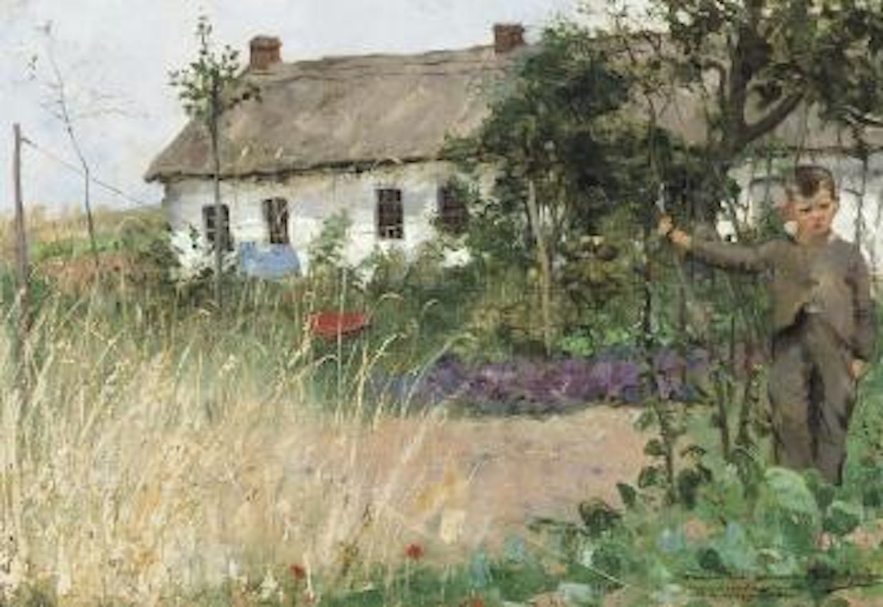 Tussen de kolen - Dans les choux by Theo van Rysselberghe