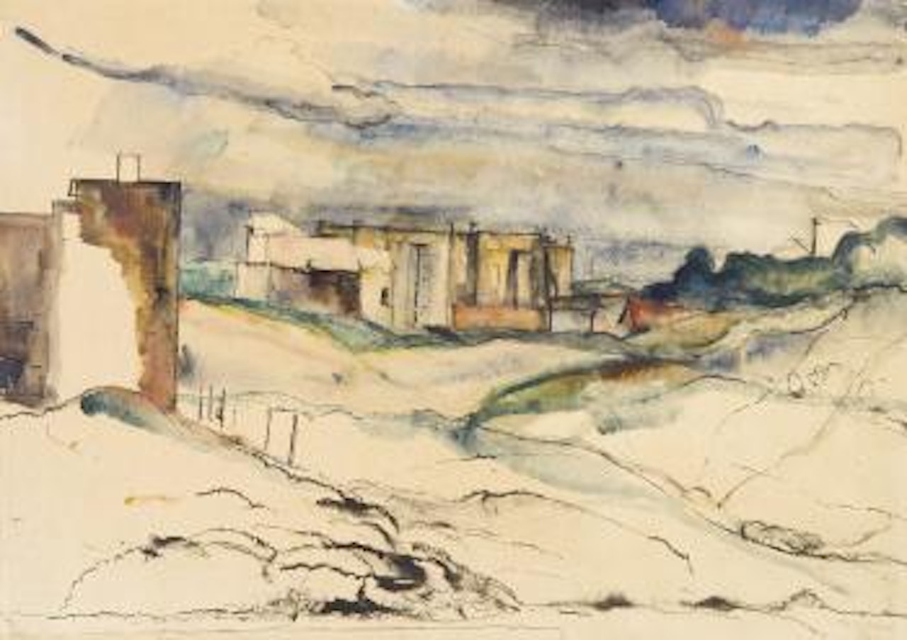 Landschap met duinen - Paysage avec dunes by Paul Delvaux