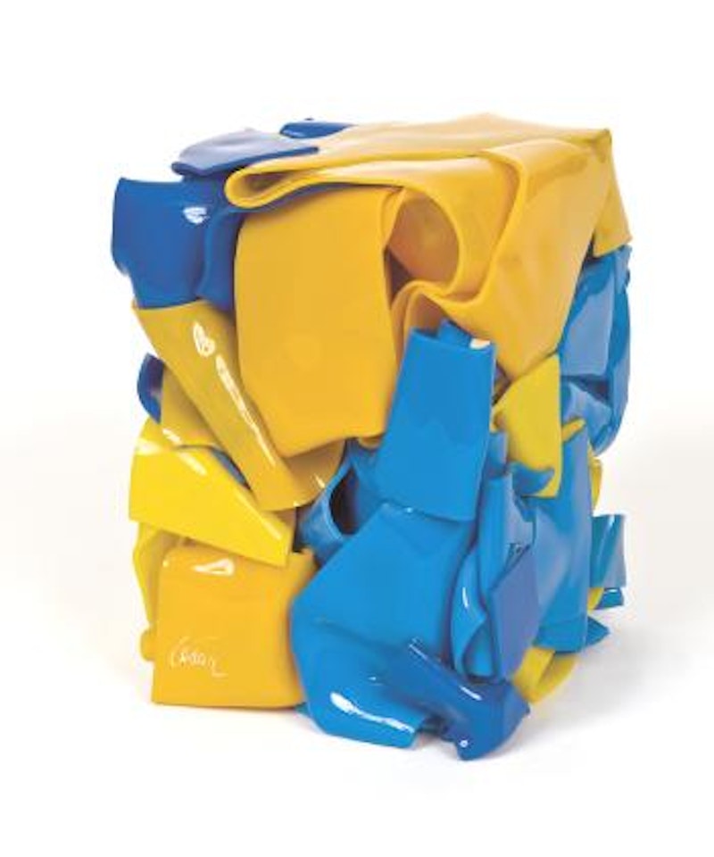 Compression Plastique Jaune Bleue by César