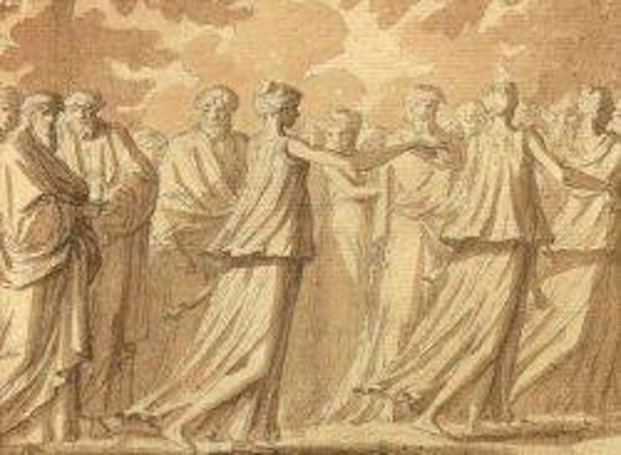 Vestales et prêtres by Louis-Félix de la Rue