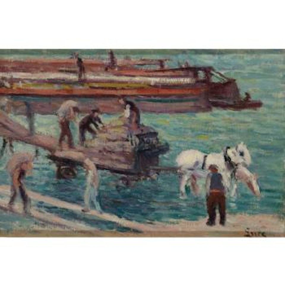 Le Déchargement Des Péniches by Maximilien Luce