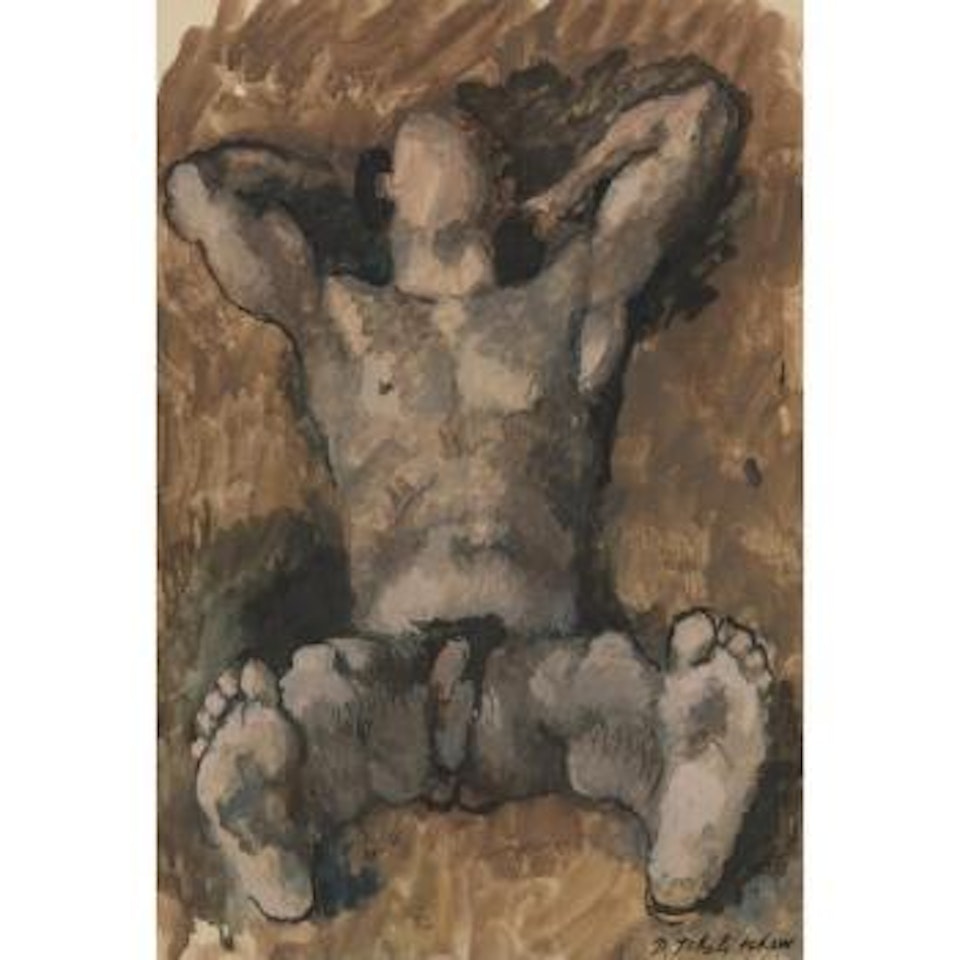 Seated Nude Leaning Back And Study Of A Boy With His Arms Raised: Two Works by Pavel Tchelitchew
