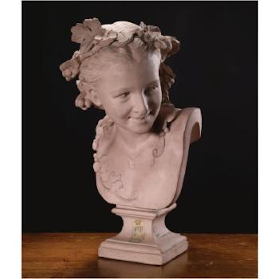A Terracotta Bust Of Anna Foucart Depicted As 'L'Espiegle' by Jean-Baptiste Carpeaux