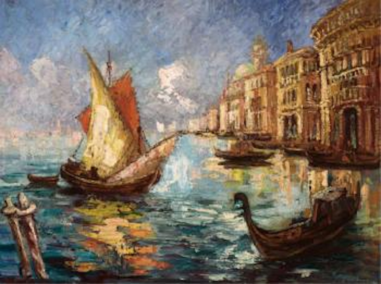 Venetian scene by Georgij Aleksandrovic Lapschin