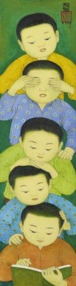 Cinq enfants - la lecture by Mai Trung Thu