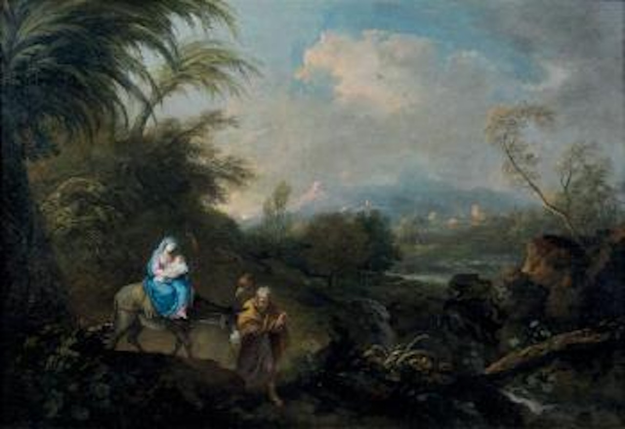 La fuite en Egypte by Francesco Zuccarelli