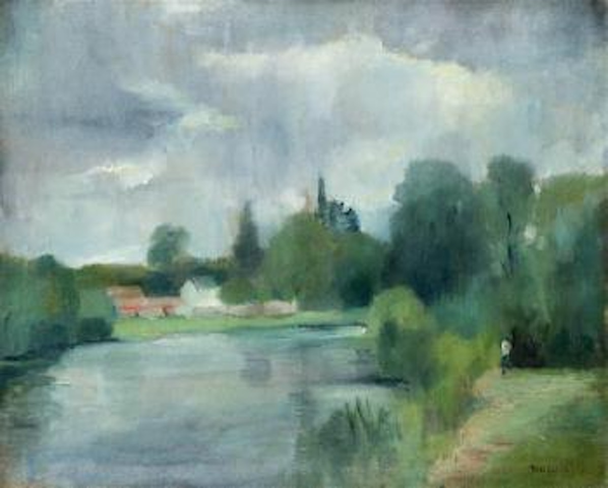La Sèvre Nantaise au pont de la Ramée by Maurice Brianchon