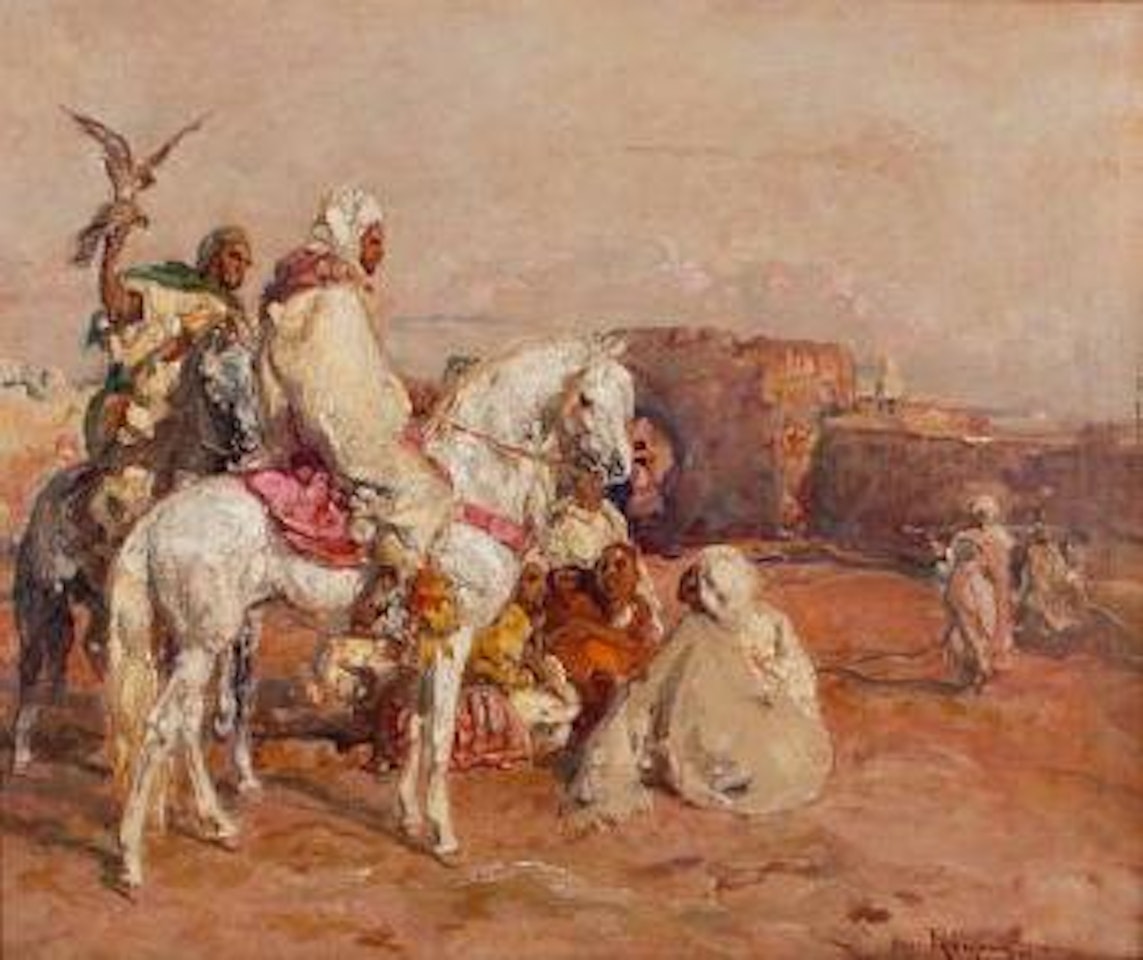 Return of the falconer by Henri Émilien Rousseau