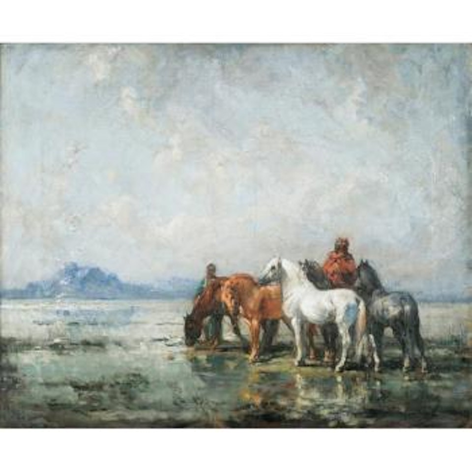 Matinée Au Bord D'un Lac, Algérie by Henri Émilien Rousseau