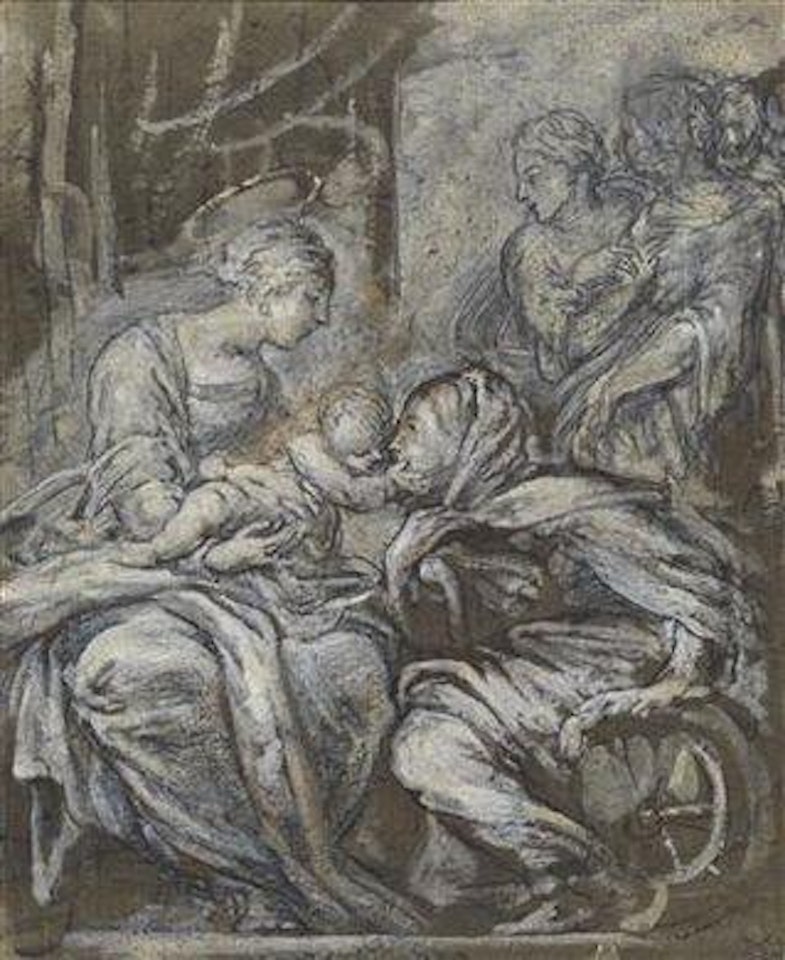 The Madonna with Child and Sainte Catherine by Giulio Campi