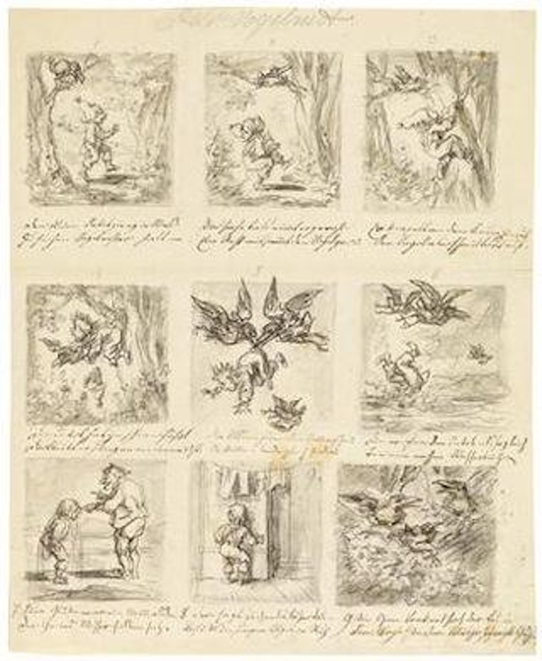 Das Vogelnest (The bird‘s nest). Wie Hans and Peter in die Fremde gingen (Hans and Peter going abroad) by Wilhelm Busch