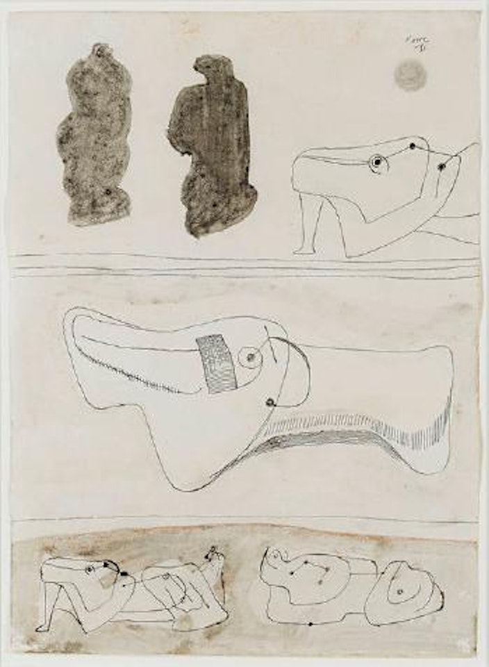 Sketches for reclining figures by Henry Moore
