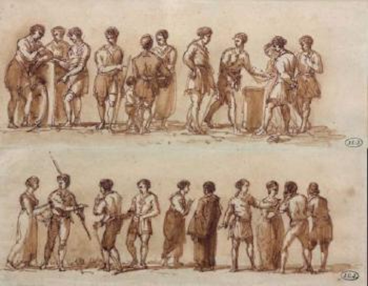 Feuilles d'étude de personnages by Victor Jean Nicolle