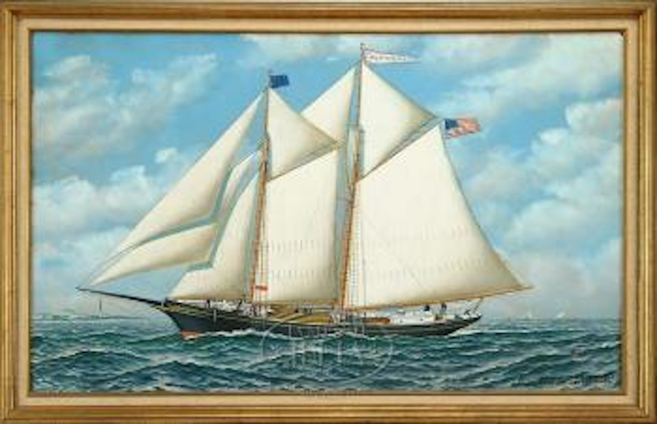 American coastal schooner Kentucky by Antonio Jacobsen